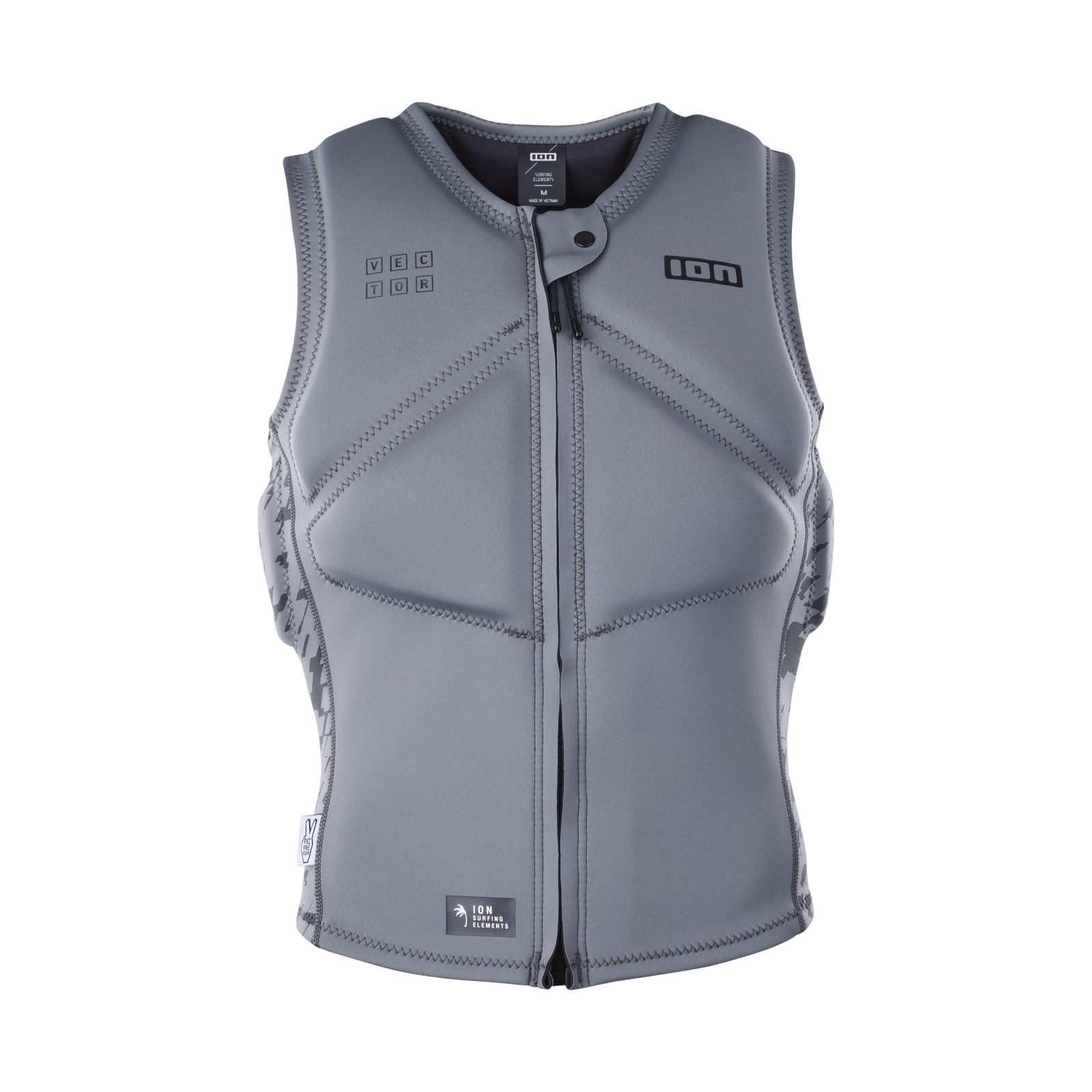 ION Vector Vest Core front-zip impact vest men in slate grey