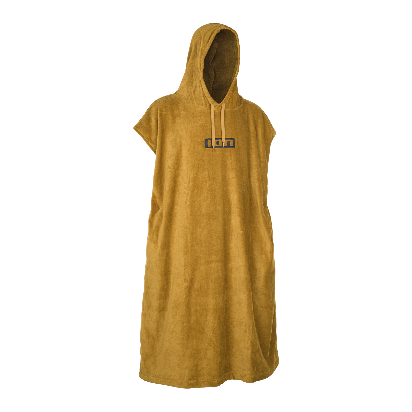 ION Poncho Core hooded changing poncho in gold cotton terry