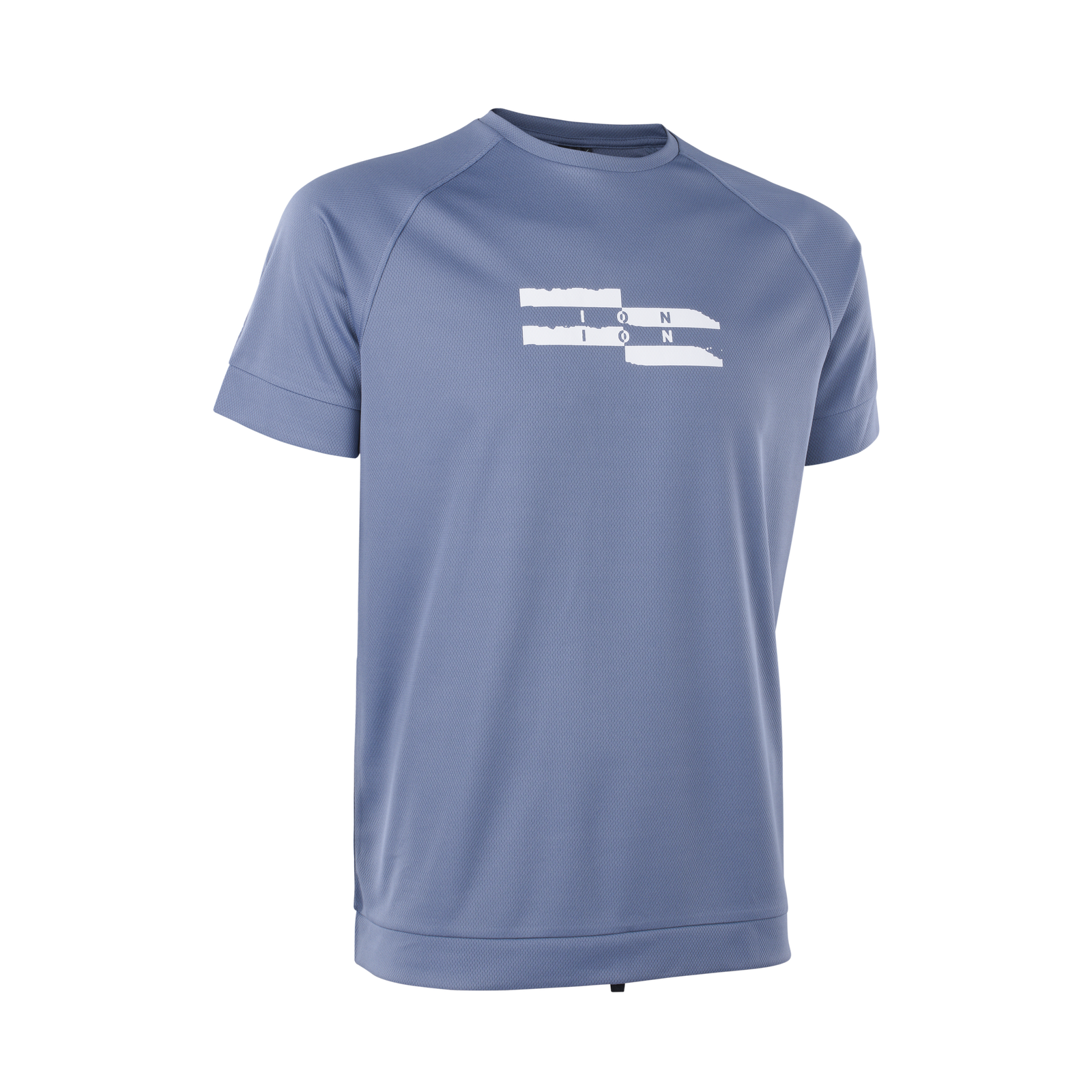 ION Wetshirt short sleeve men's water shirt in slate blue with ION chest logo print