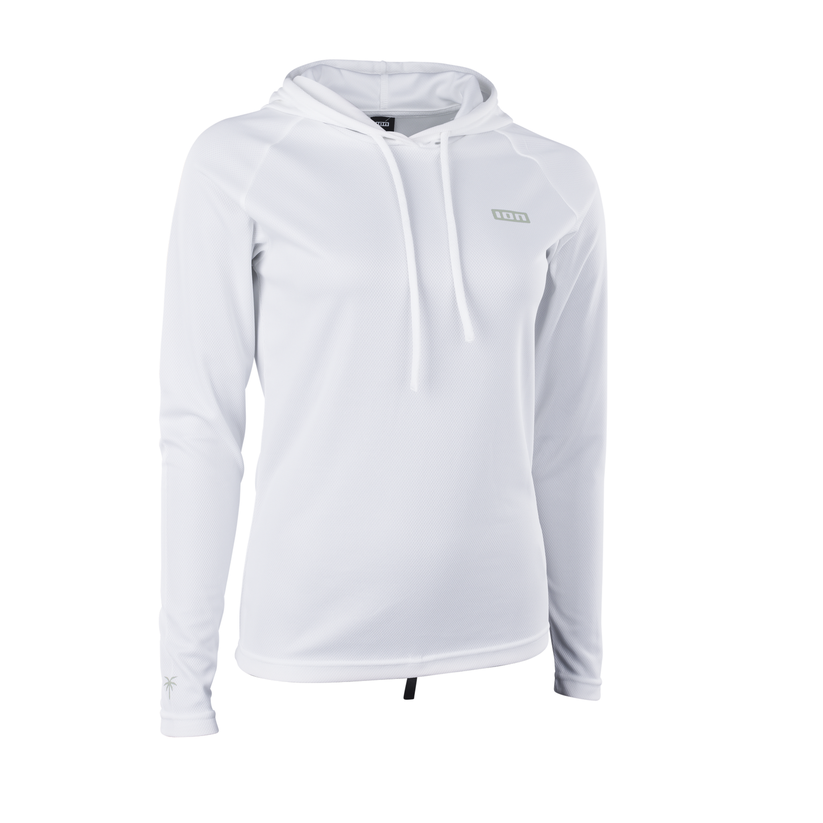 ION Water Wetshirt Hood LS women long-sleeve hooded top in white with UV protection