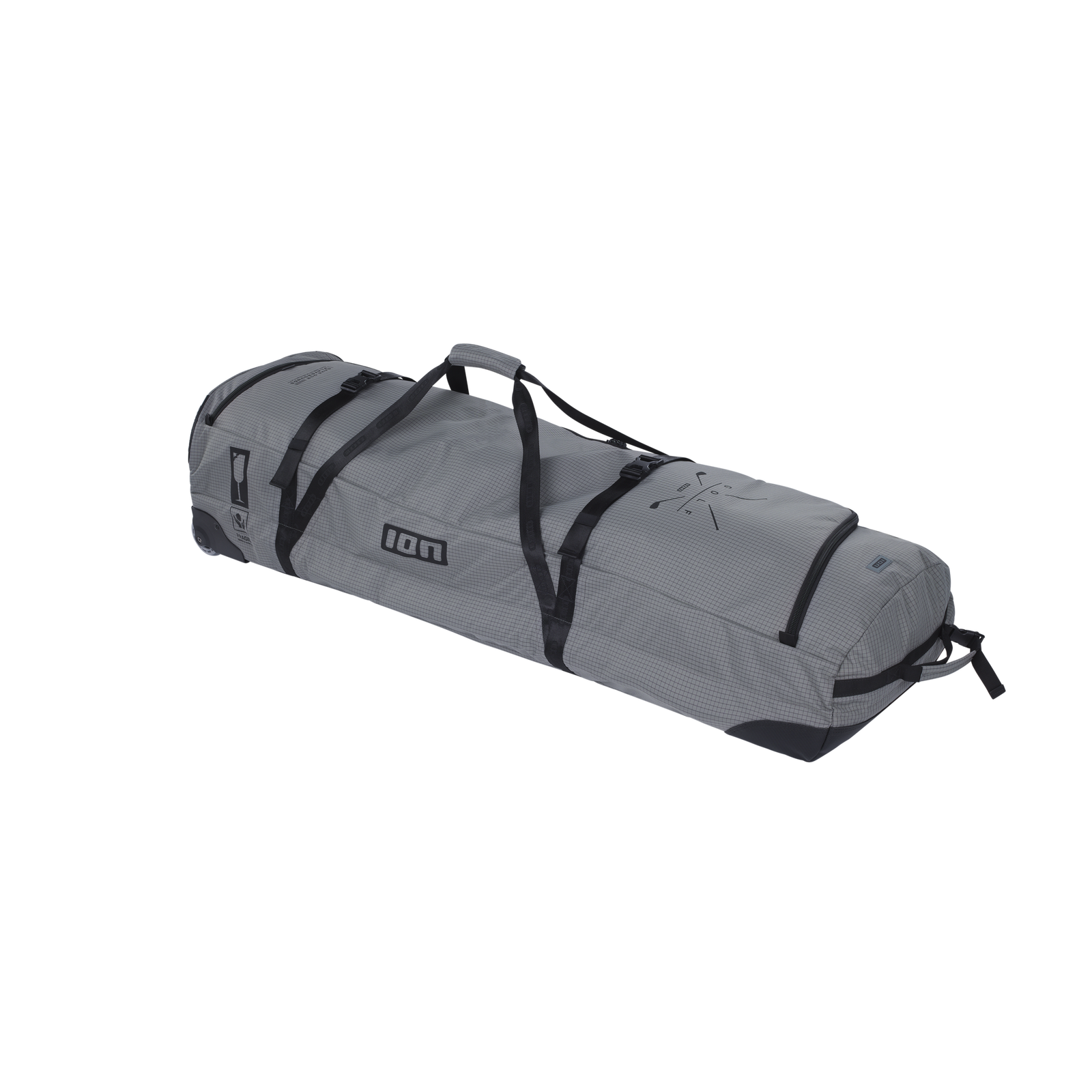 ION Core Golf kite gear bag 145cm in slate grey with wheels and compression straps