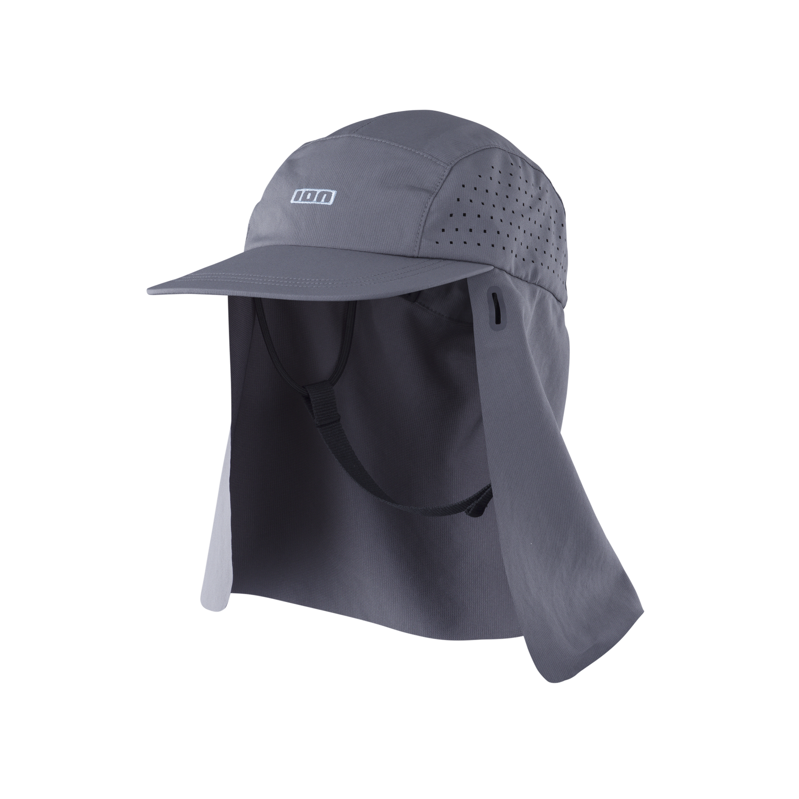 ION Surf Cap PRO cappello taglia unica in grigio con protezione collo e pannello perforato