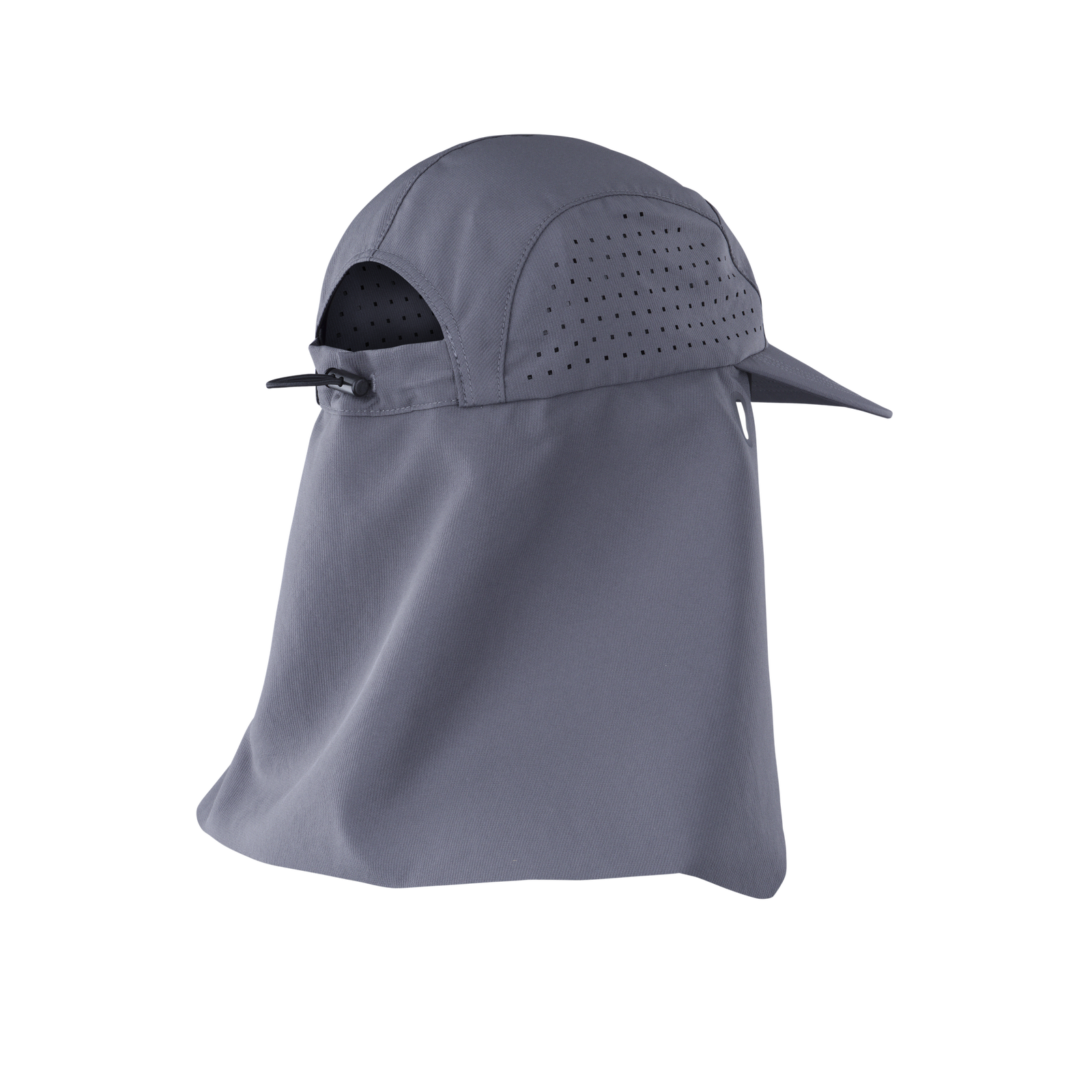 ION Surf Cap PRO taglia unica in grigio con protezione del collo, vista posteriore