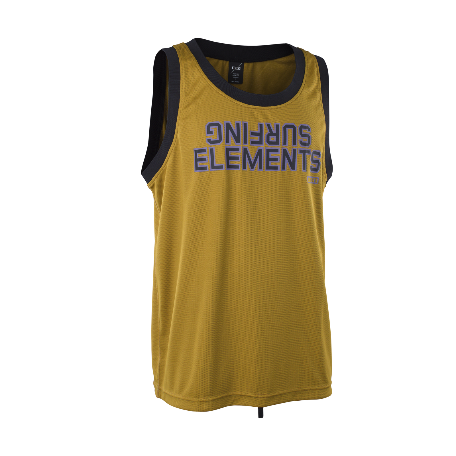 ION Water Wetshirt Basketball débardeur homme en olive dorée avec bordures noires