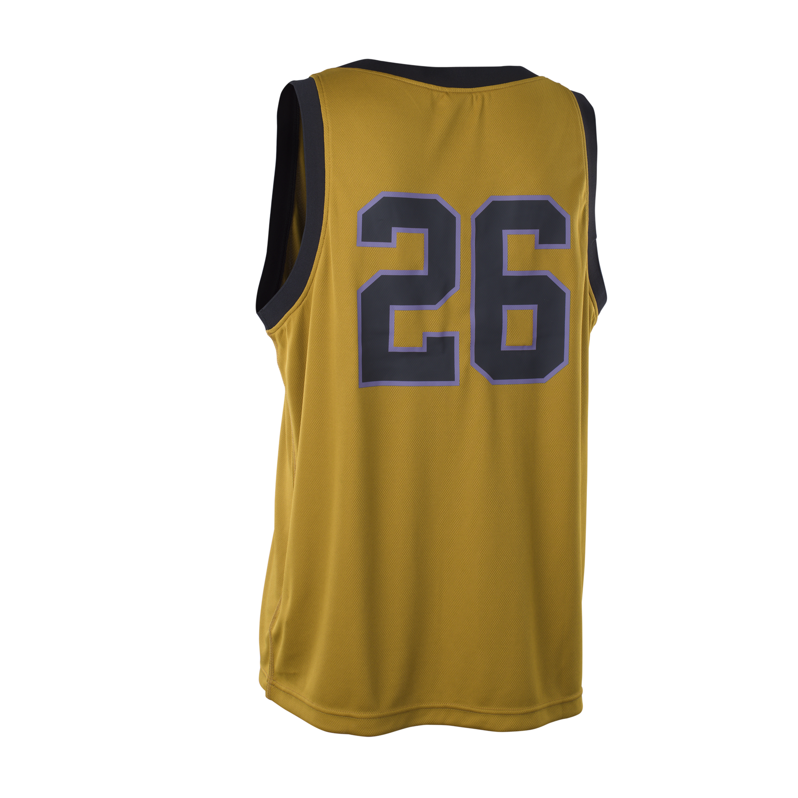 ION Water wetshirt basketball homme en jaune doré et noir vue dos avec numéro 26