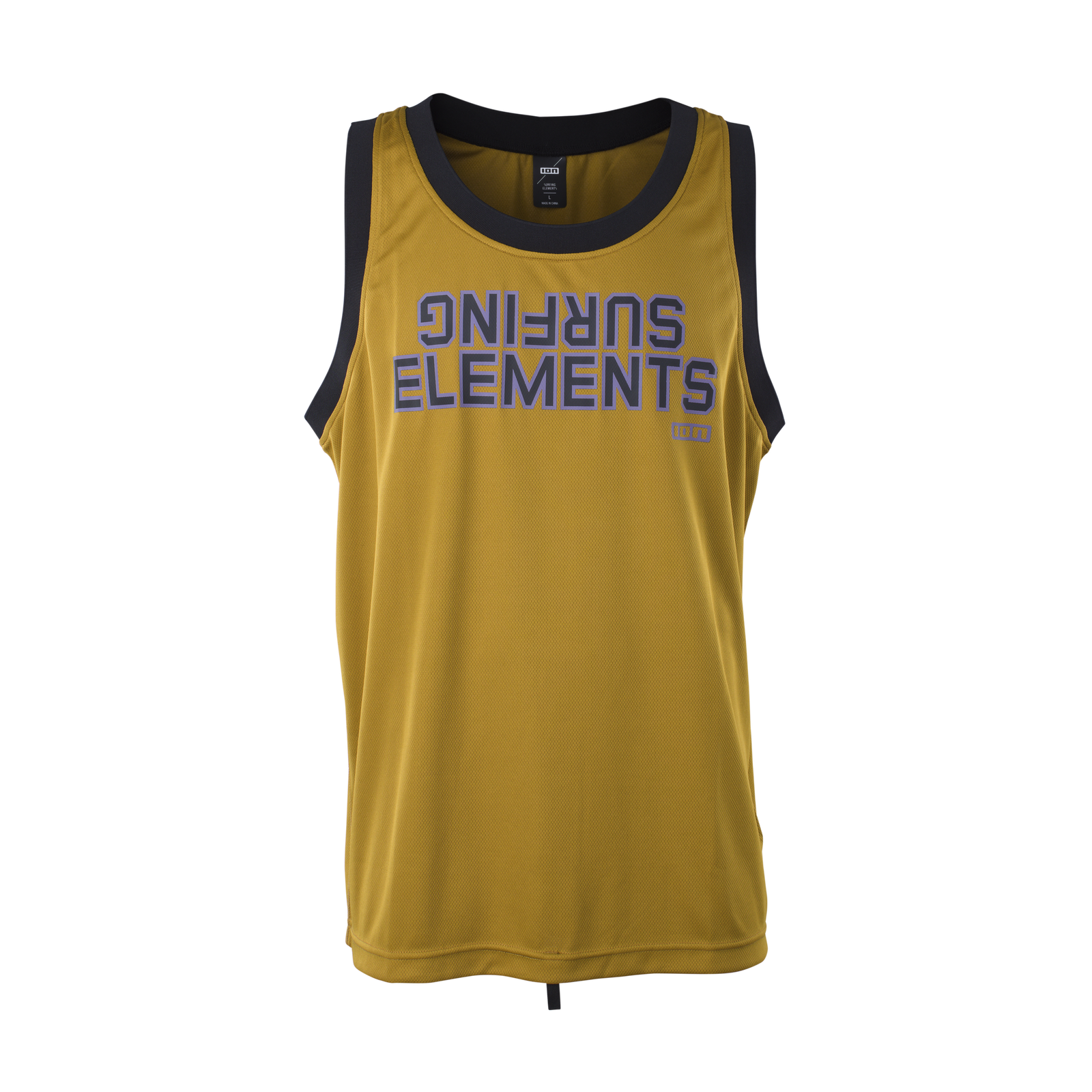 ION Water Wetshirt Basketball top homme en olive dorée avec bordure noire