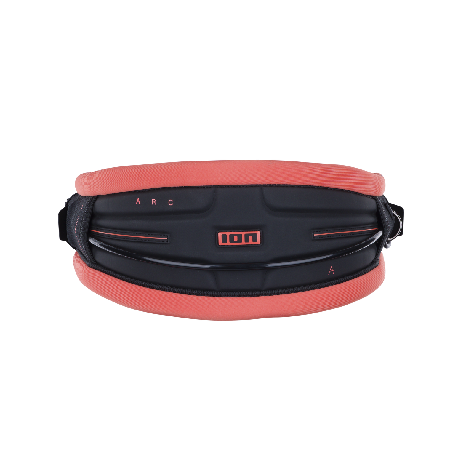 ION Arc waist harness in terracotta and black with integrated spreader bar hook