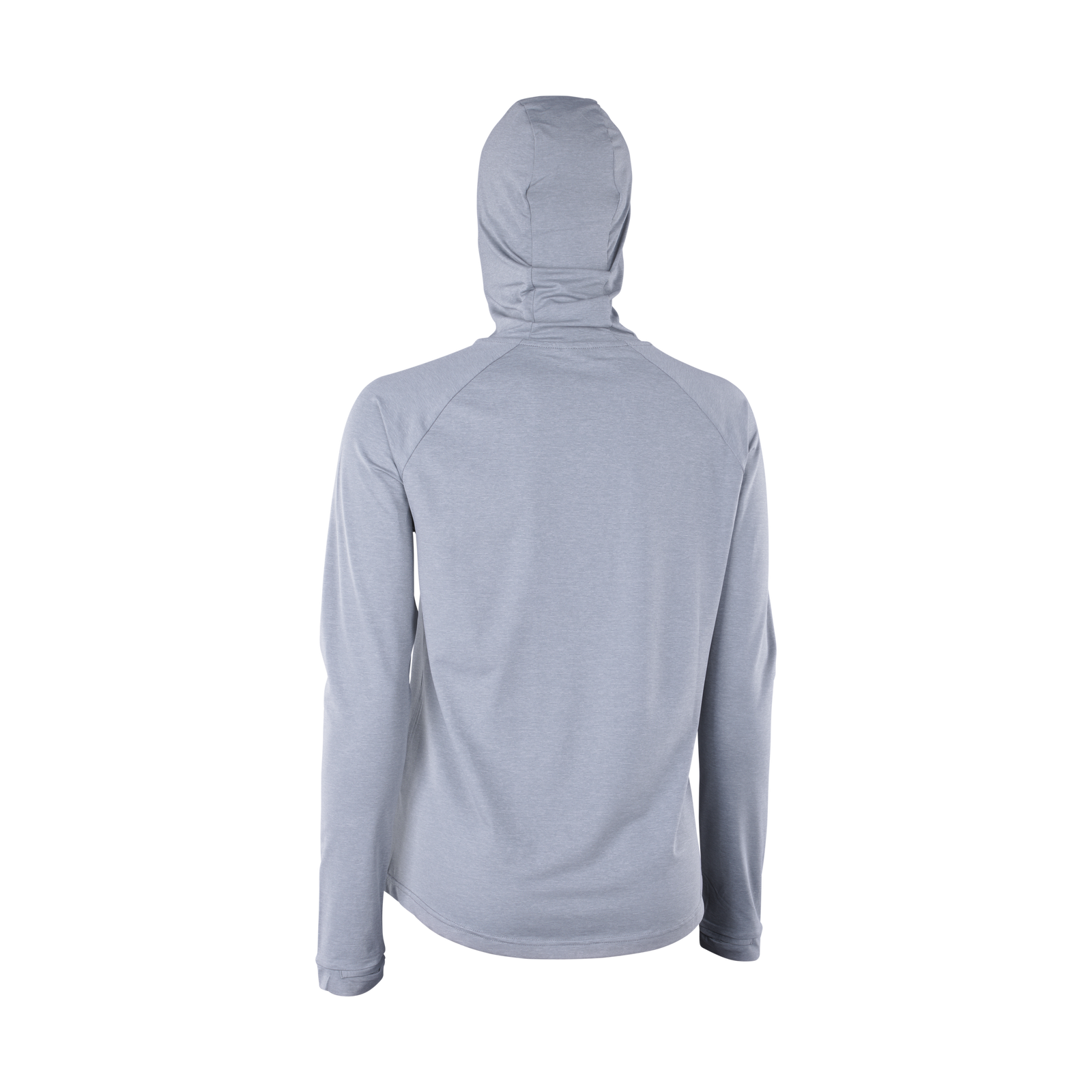 ION Water Storm Pro LS wetshirt donna manica lunga con cappuccio in grigio melange – vista posteriore