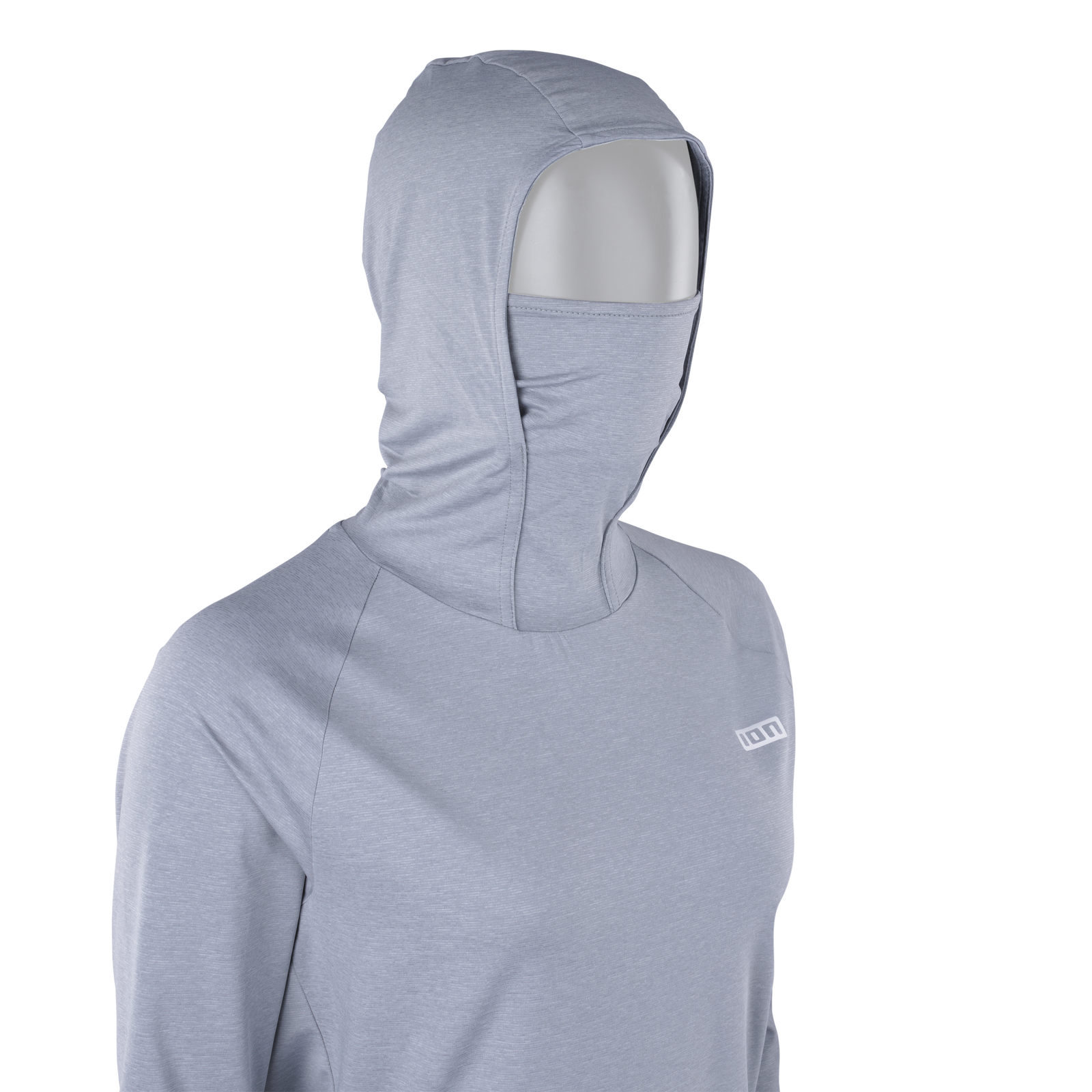 Maglia acquatica ION Storm Pro donna manica lunga con cappuccio balaclava in grigio ardesia