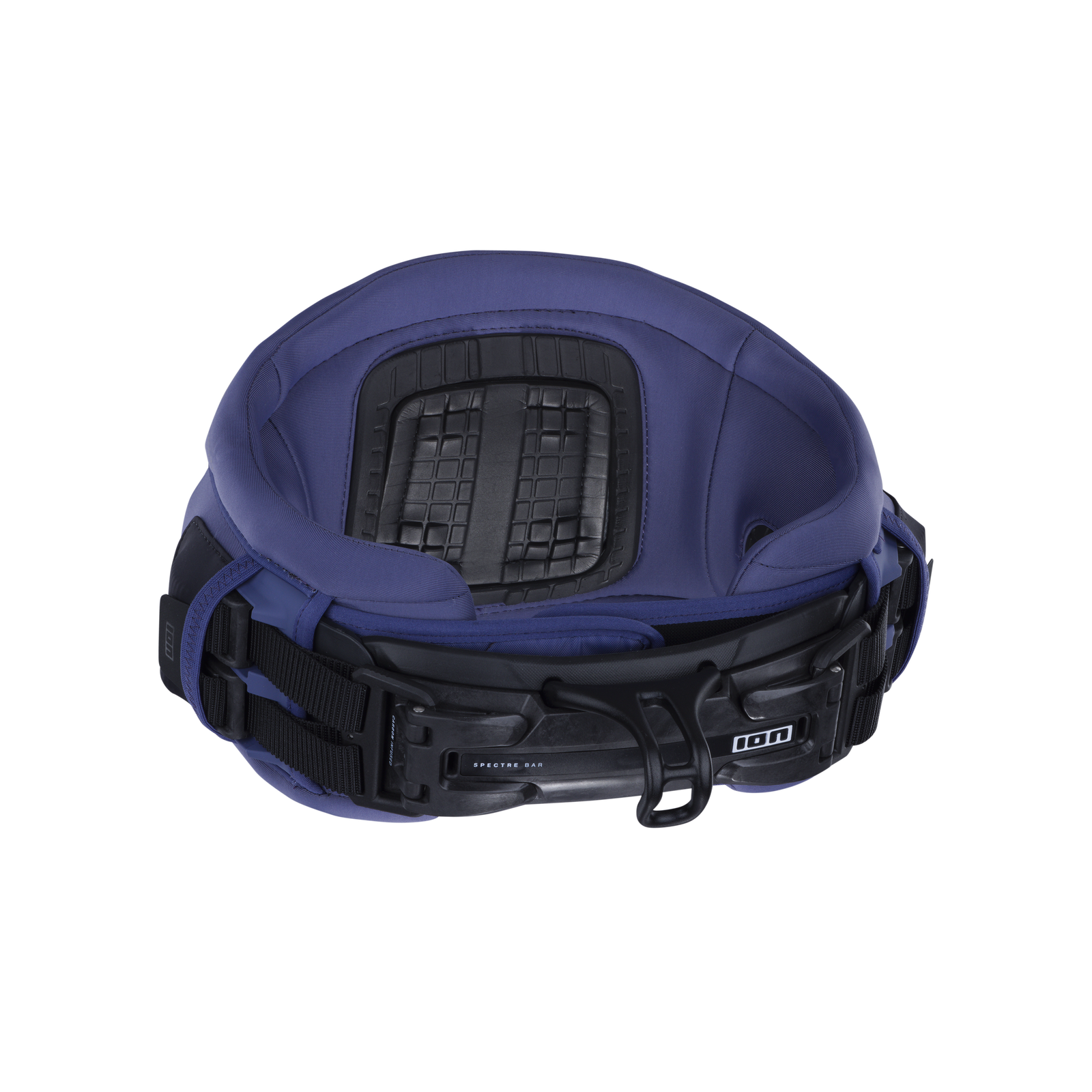 ION Jewel Curv waist harness in navy blue with CURV® hard shell construction and Spectre spreader bar