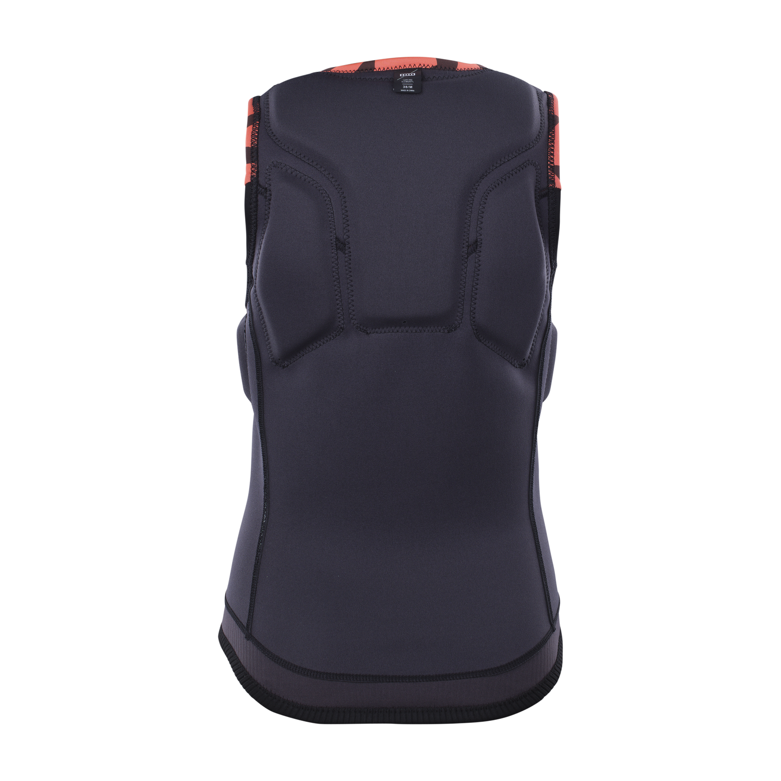 ION Ivy Vest Front Zip Damen Prallschutzweste in dunkelgrau und koralle – Rückenansicht