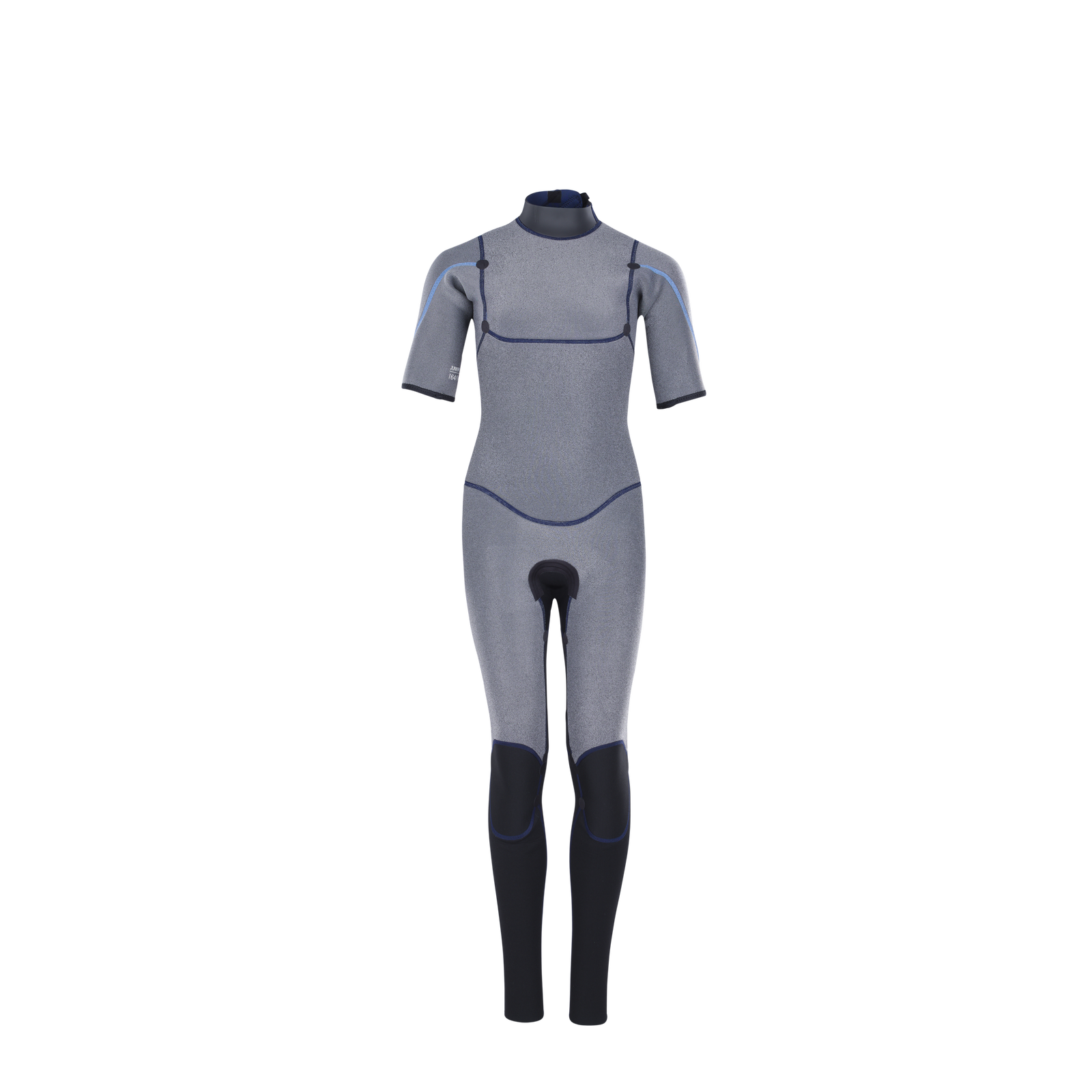ION Capture combinaison néoprène junior manches courtes zip dos 3/2mm en gris et marine