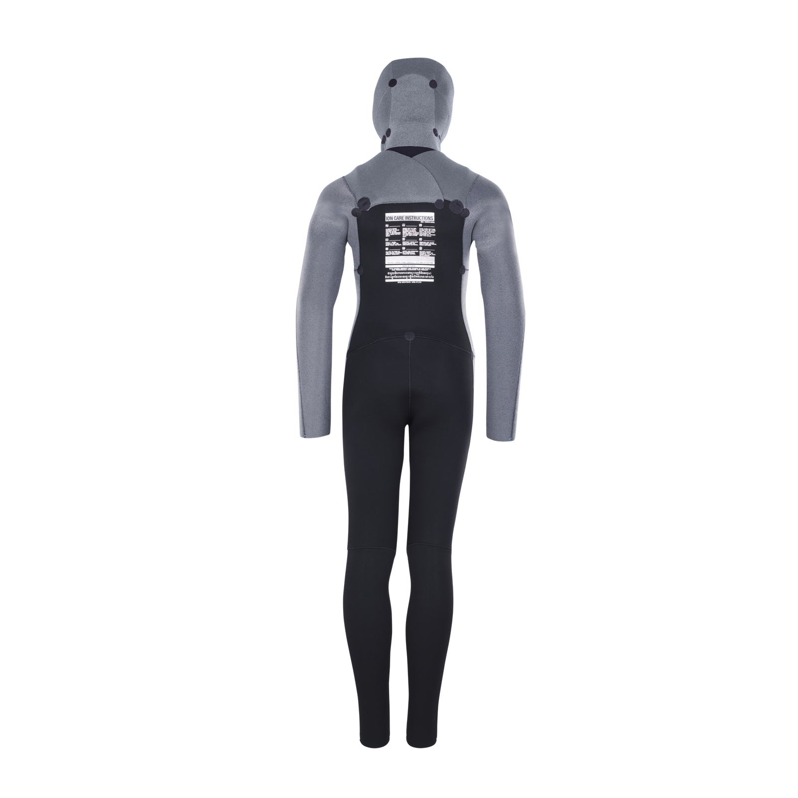 ION Capture 6/5 mm Frontzip Neoprenanzug mit Haube Junior in schwarz und dunkelgrau