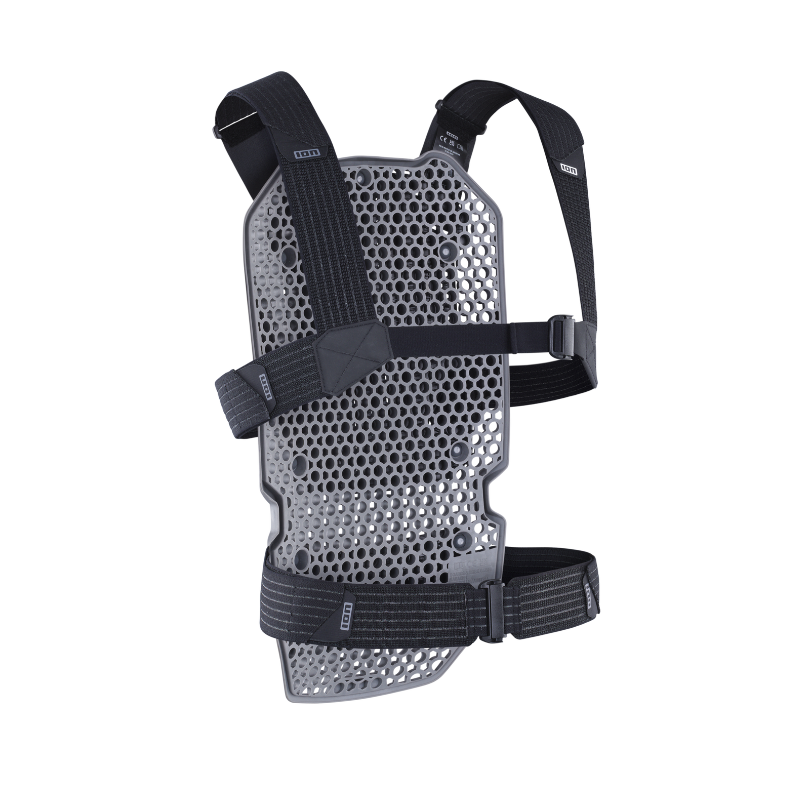 ION ARCON HD back protector in dark charcoal grey with RE ZRO Level 2 protection and adjustable straps