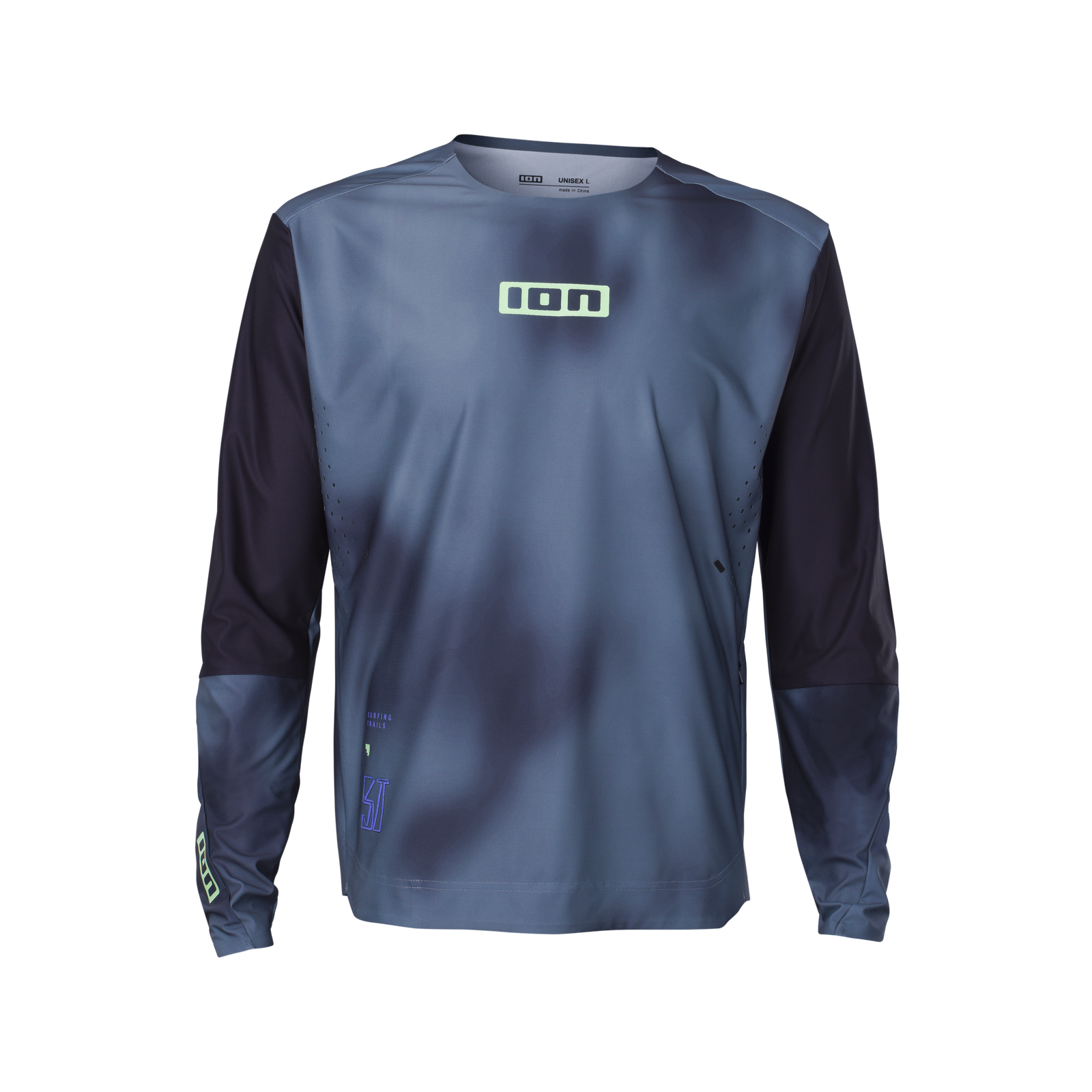 ION Bike Scrub UTAH LS Langarm-Trikot in schieferblau und marineblau für Freeride Mountainbiking