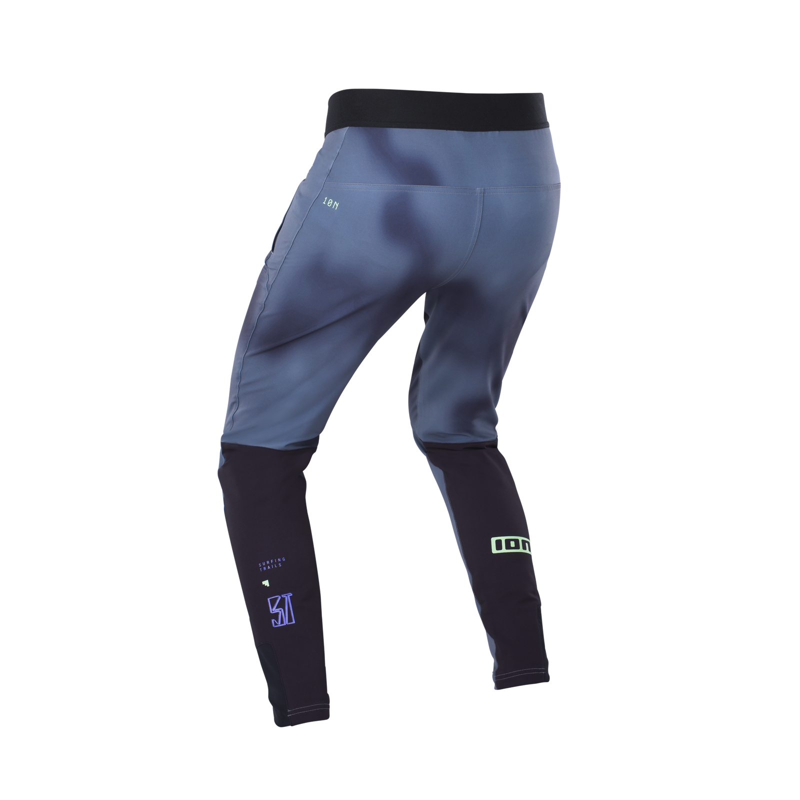 ION Scrub UTAH freeride MTB pants in slate blue and black for mountain biking