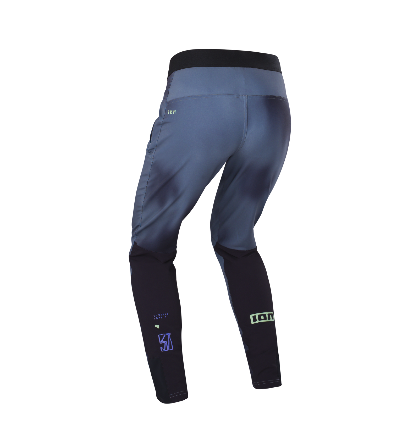ION Bike Scrub UTAH mountain bike pants in slate blue and black for freeride