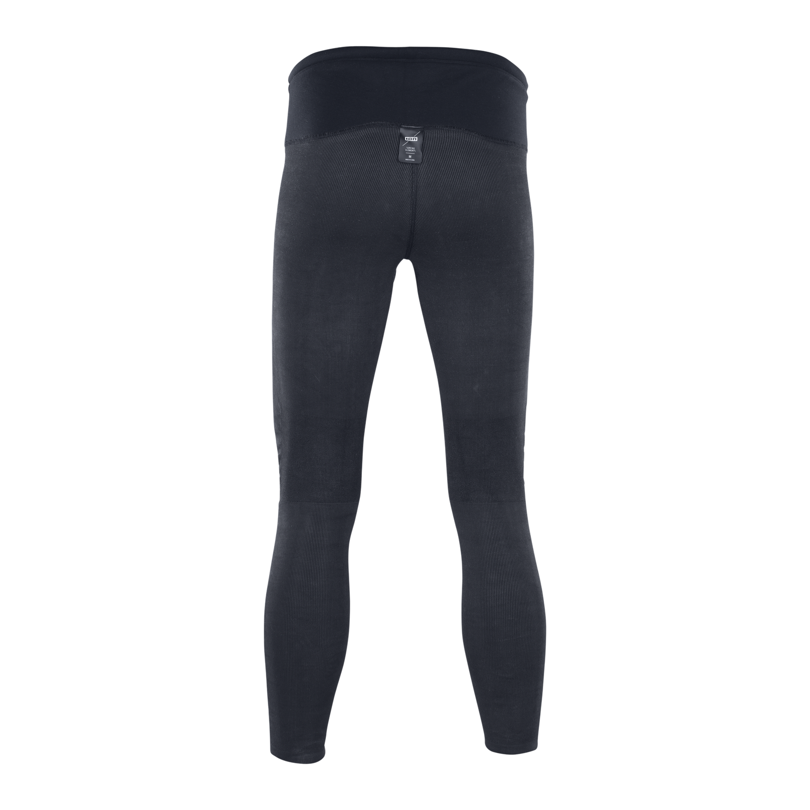 ION Bottom Tights Long Surf Shield unisex compression tights in charcoal black, back view