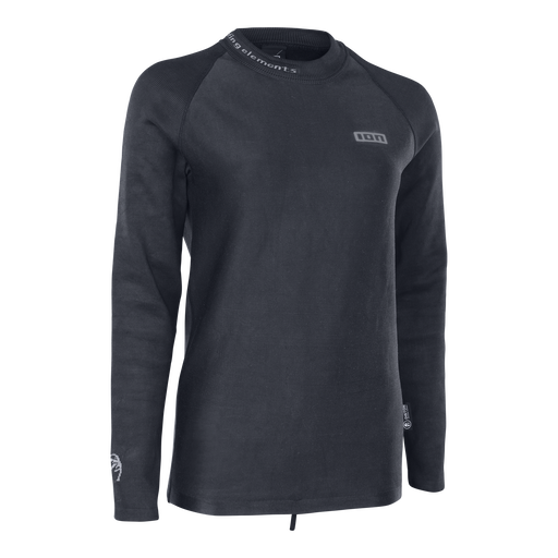 ION Surf Shield Langarm-Rashguard unisex in dunkelgrau mit Schnittschutz Level 4
