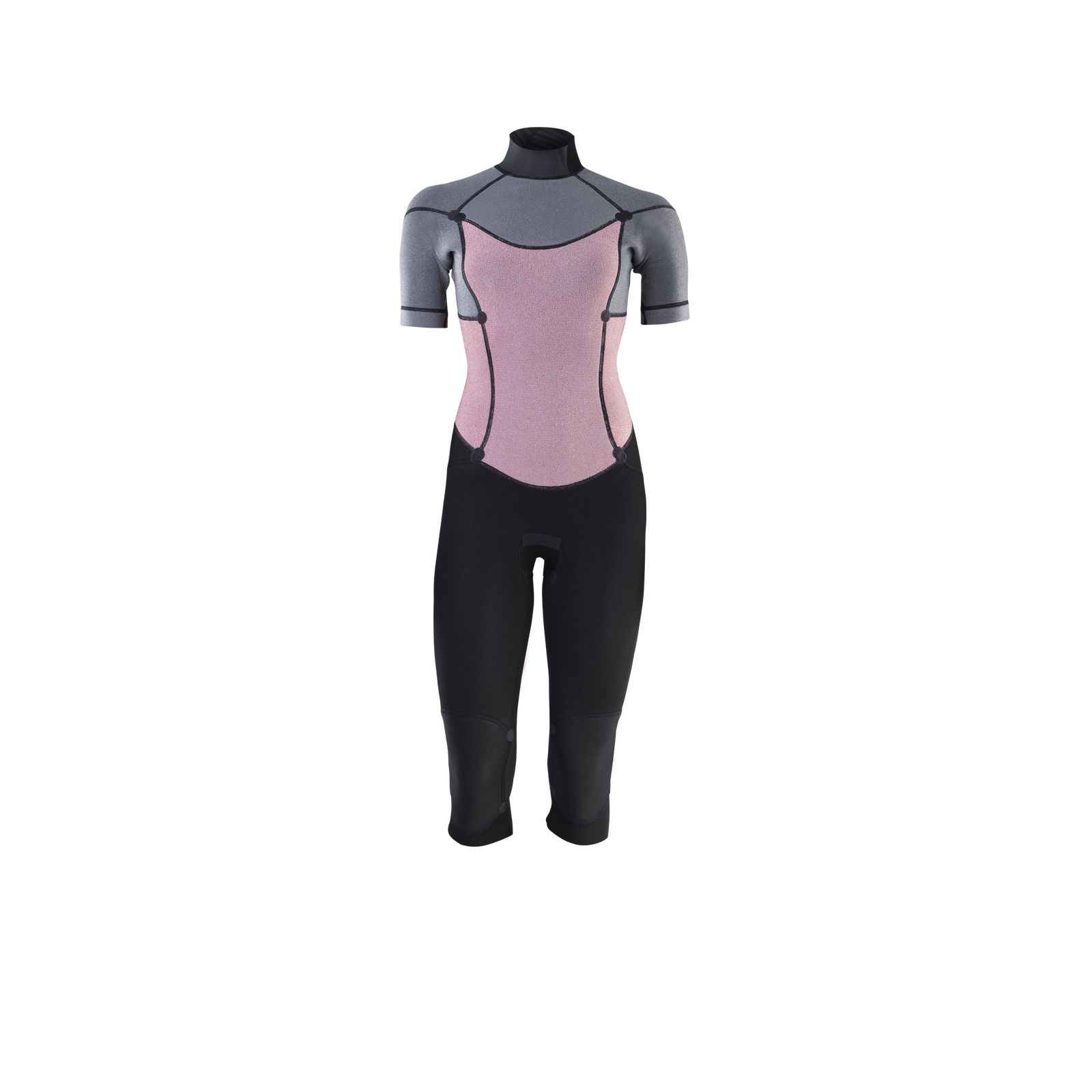 ION Element 3/2mm Overknee Kurzarm Backzip Neoprenanzug Damen in schwarz, grau und altrosa