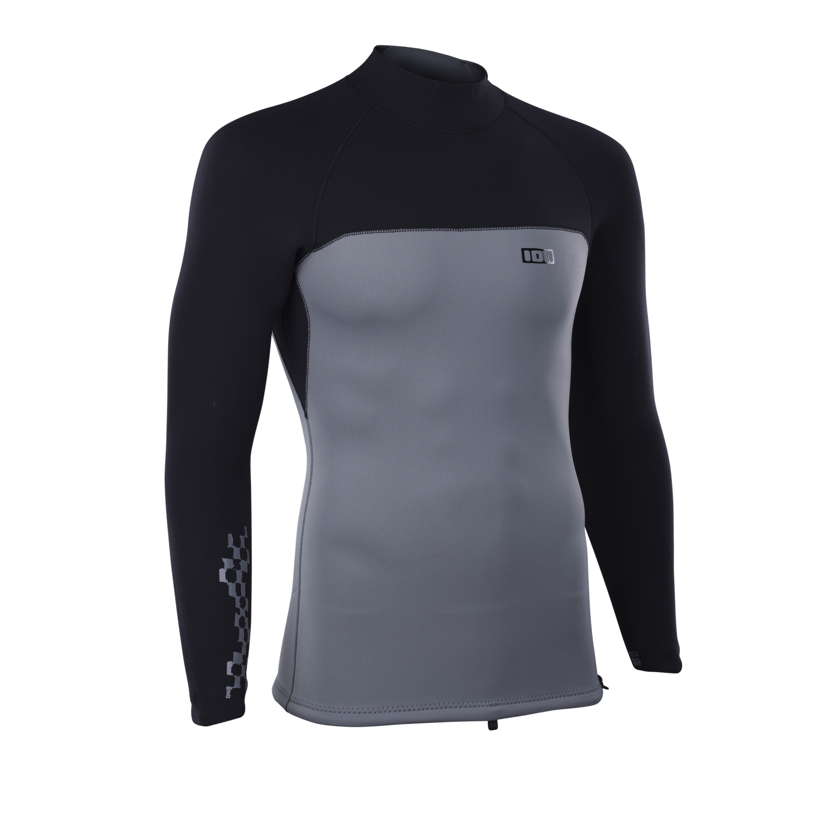 ION Neo Top 2/2 long sleeve neoprene top for men in black and grey