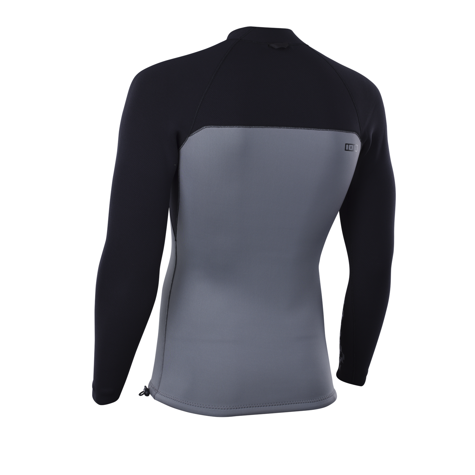 ION Neo Top 2/2 LS men neoprene top in black and dark grey, back view