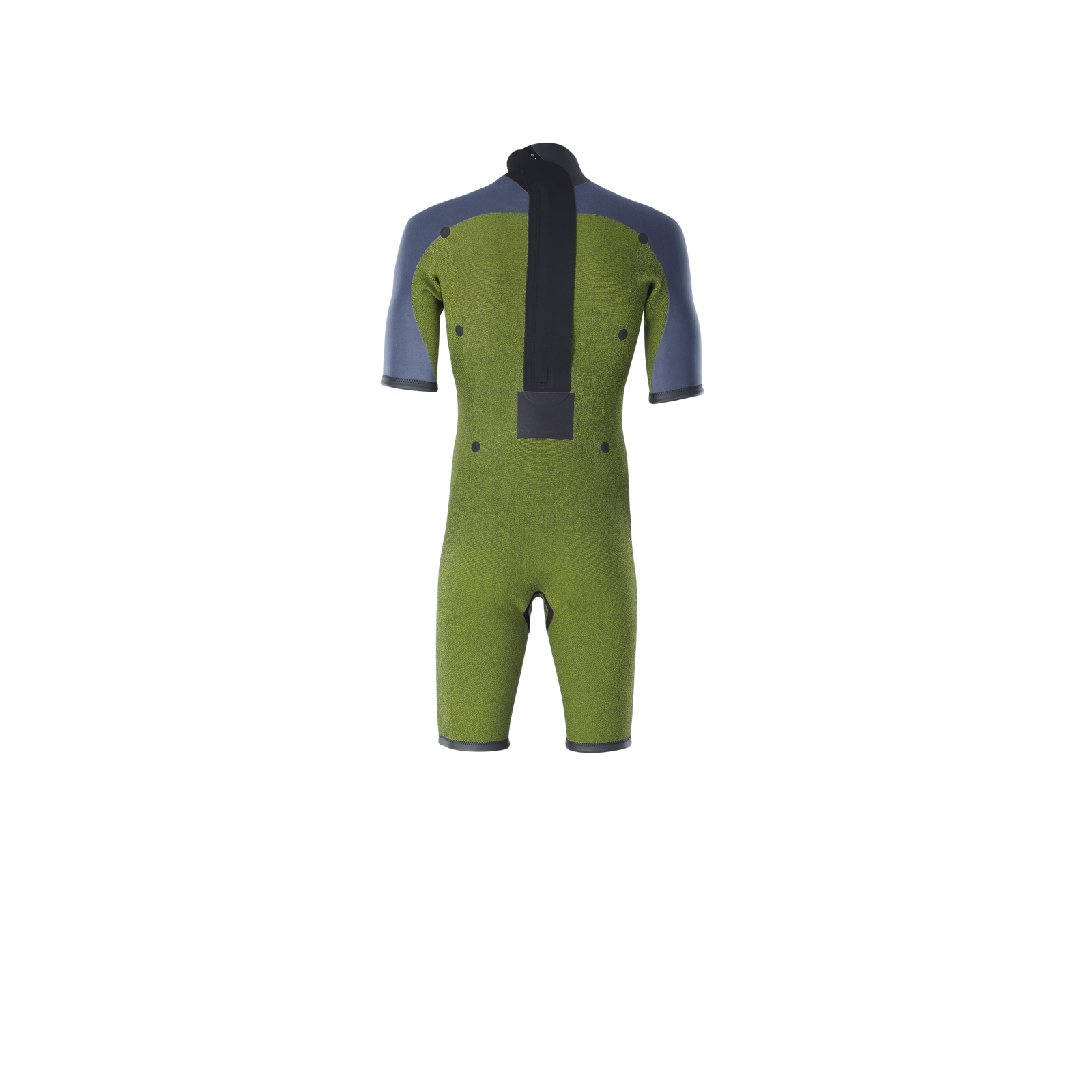 ION Seek Core 2/2mm back-zip shorty wetsuit men in olive green and slate blue