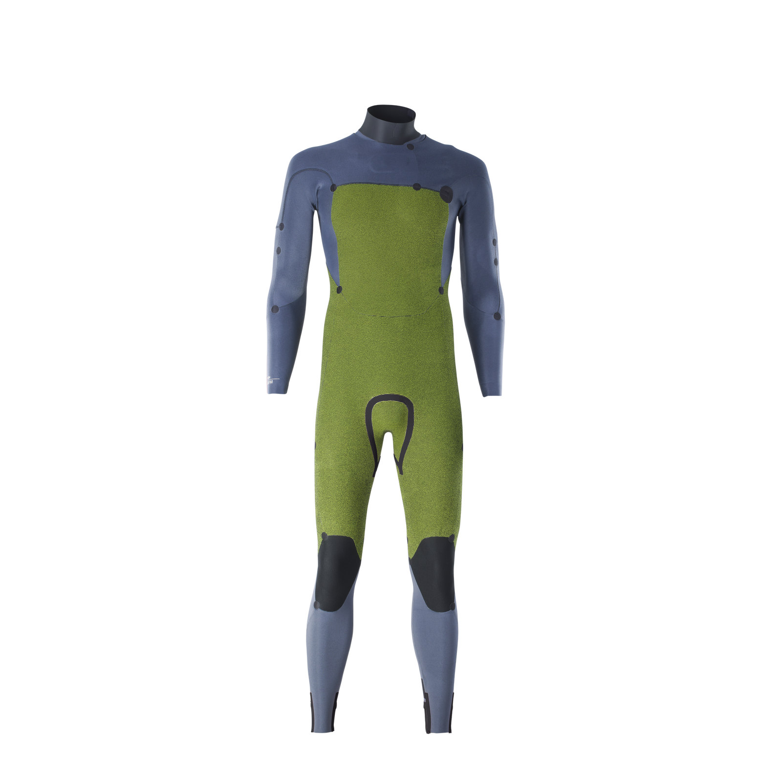 ION Seek Core 4/3mm front-zip fullsuit men in olive green and slate blue