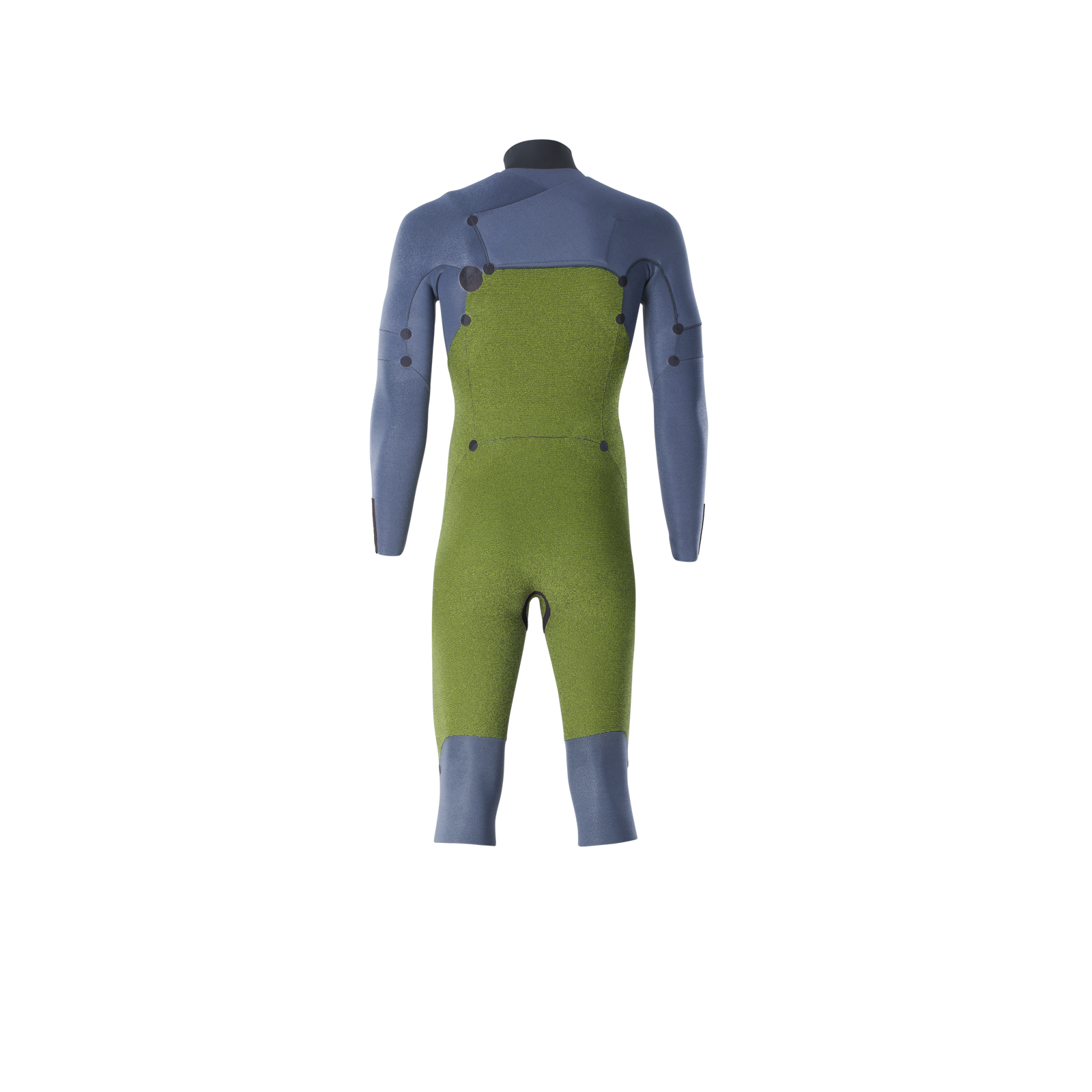 ION Seek Core 4/3mm front-zip overknee fullsuit men in olive and slate blue