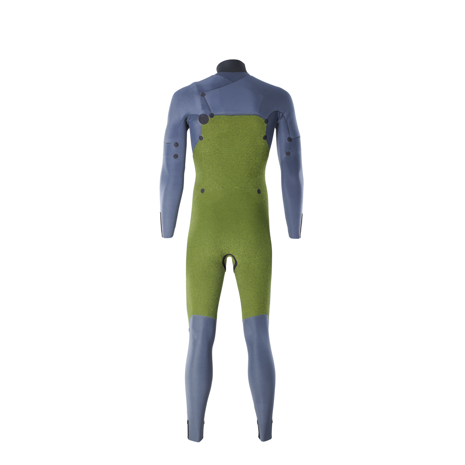 ION Seek Core 3/2mm front-zip fullsuit men in slate blue and olive green
