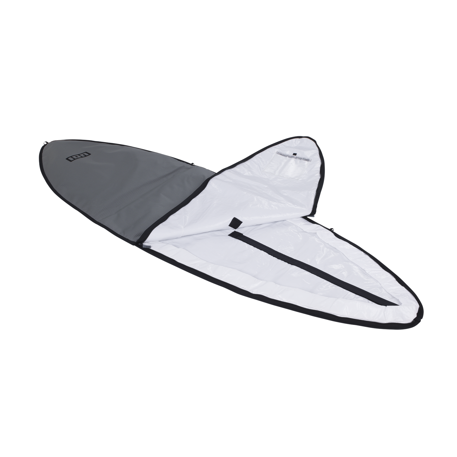 ION Core Downwinder foil board bag in charcoal and white