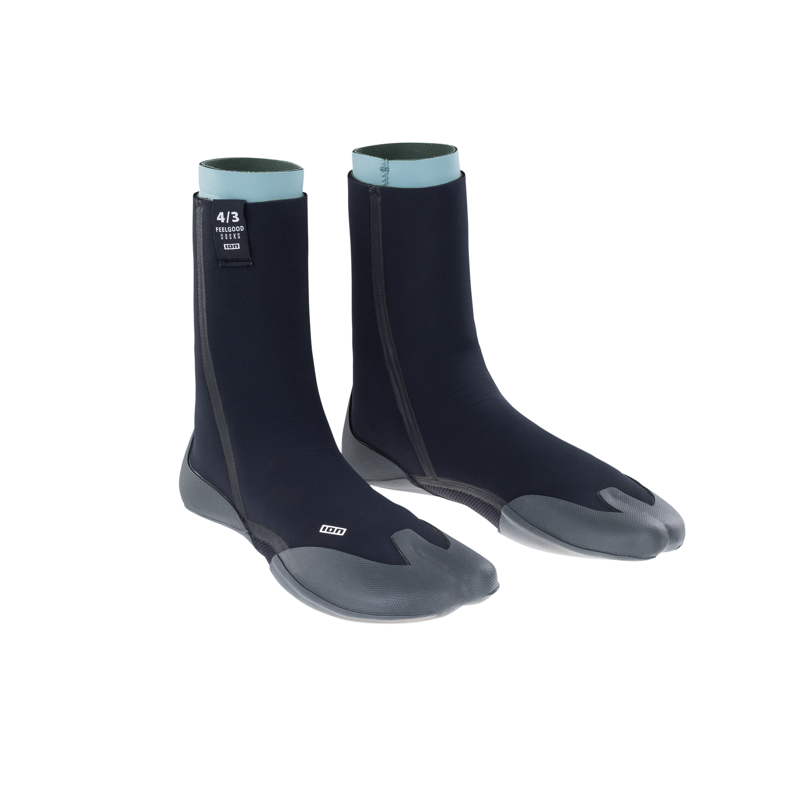 ION Feelgood Socks 4/3mm neoprene boots in black and mint, pair