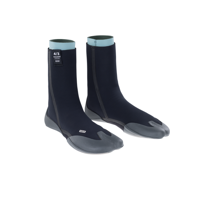 ION Feelgood Socks 4/3mm neoprene boots in black and mint, pair