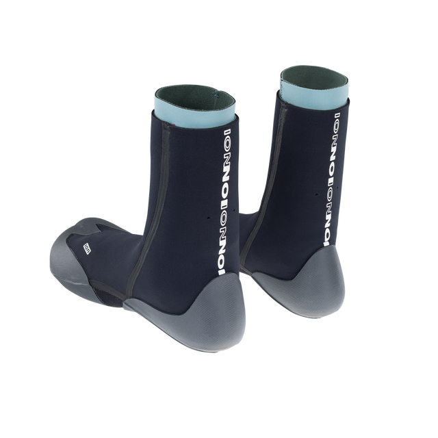 ION Feelgood neoprene boots 4/3mm in black and grey with mint inner lining