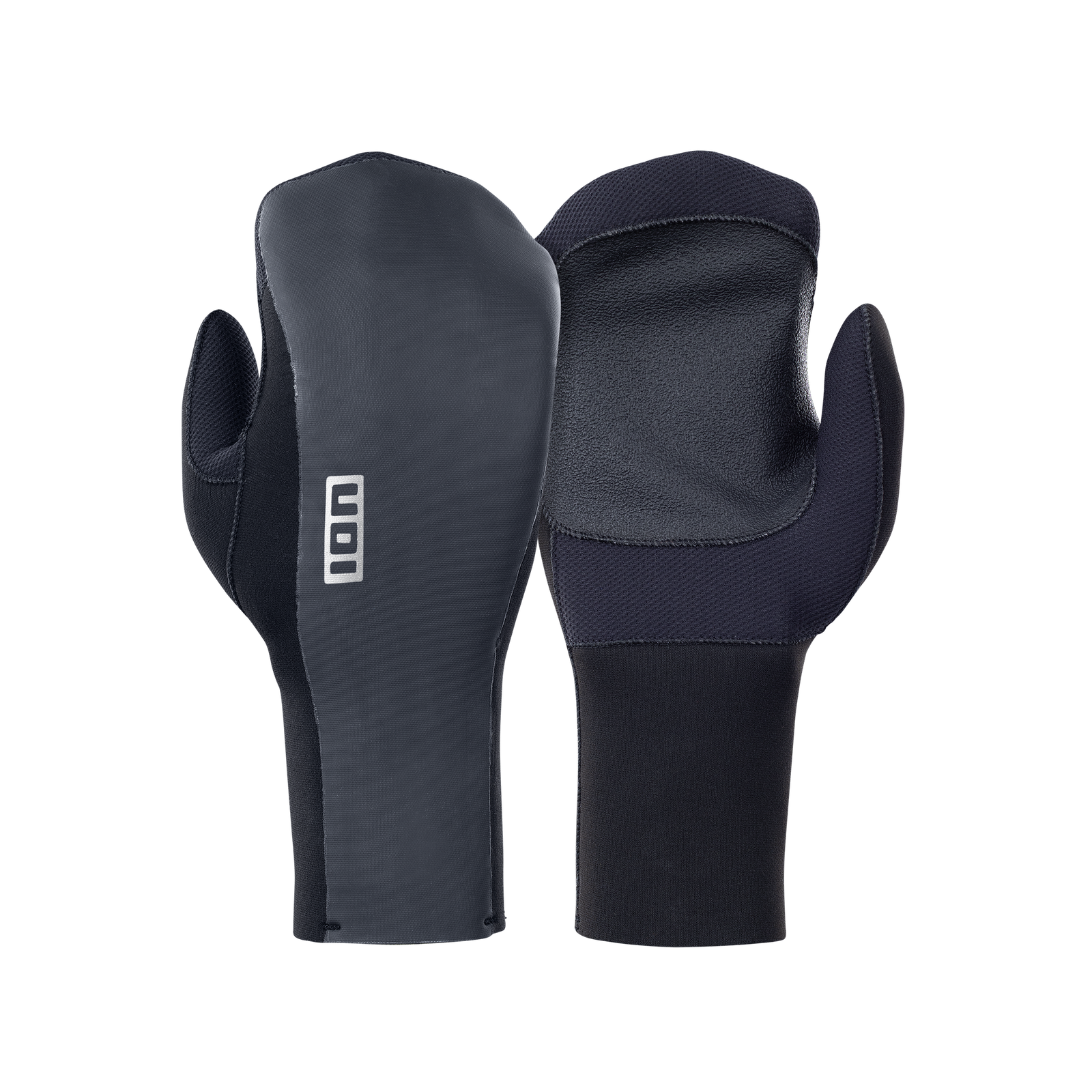 ION Arctic Mitten 5/4mm neoprene mittens unisex in dark charcoal black