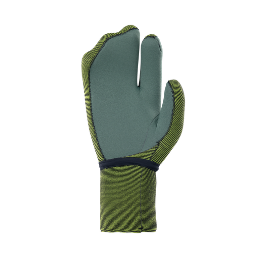 ION Lobster Mitt 4/3mm neoprene mitten in olive green and slate grey