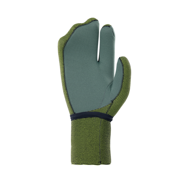 ION Lobster Mitt 4/3mm neoprene mitten in olive green and slate grey