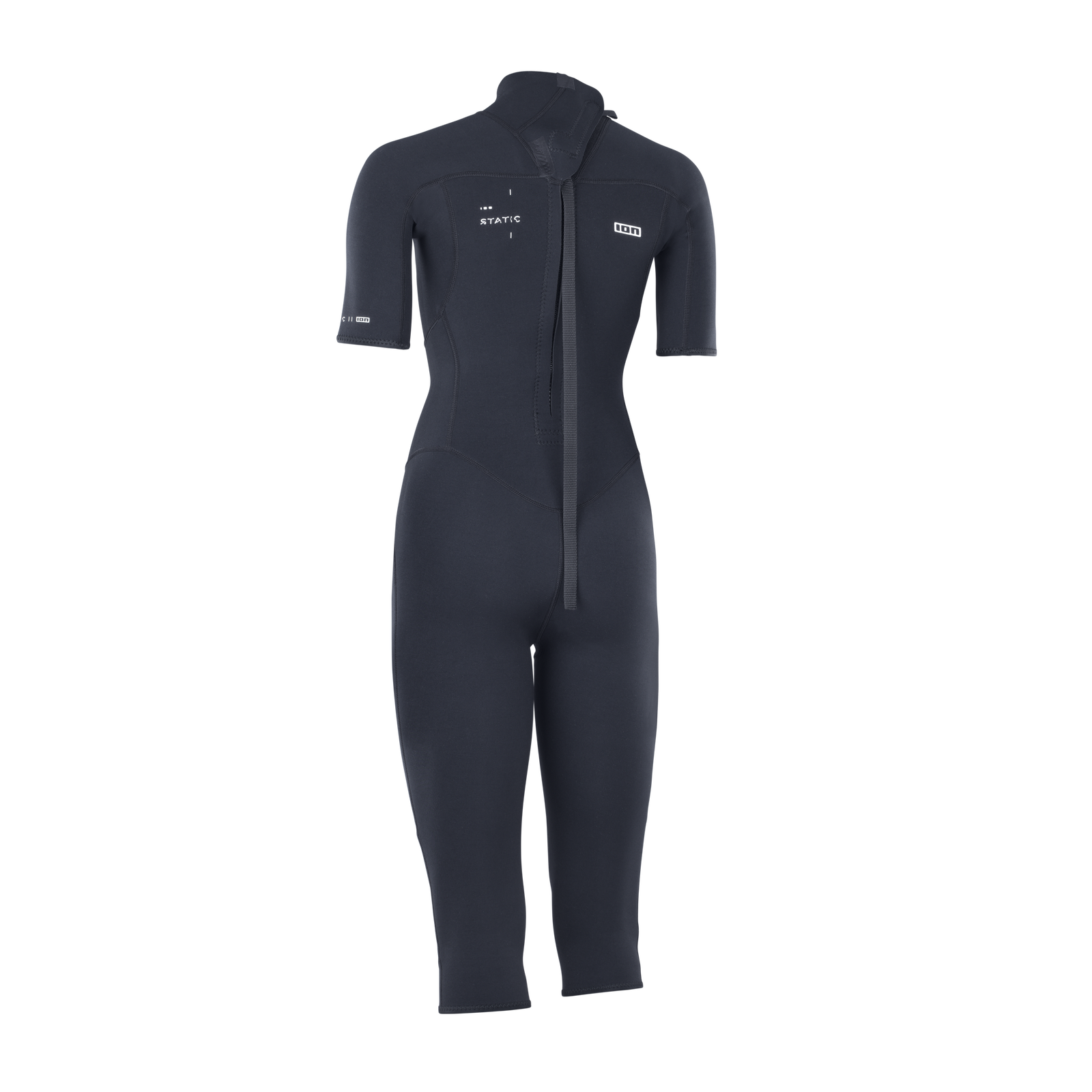 ION Static combinaison néoprène 3/2mm manches courtes zip dos overknee femme en gris foncé