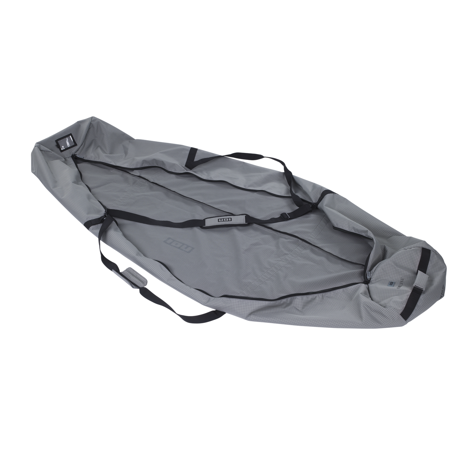 ION Core windsurf quiver bag 430–490cm in steel grey with shoulder strap