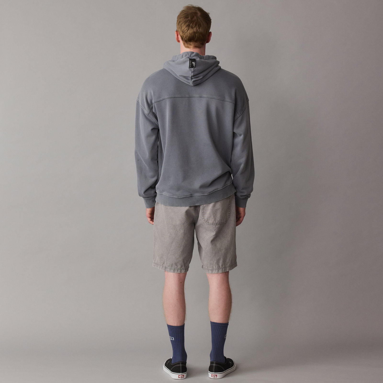 ION Surfing Elements men's hoodie in slate grey — back view on model