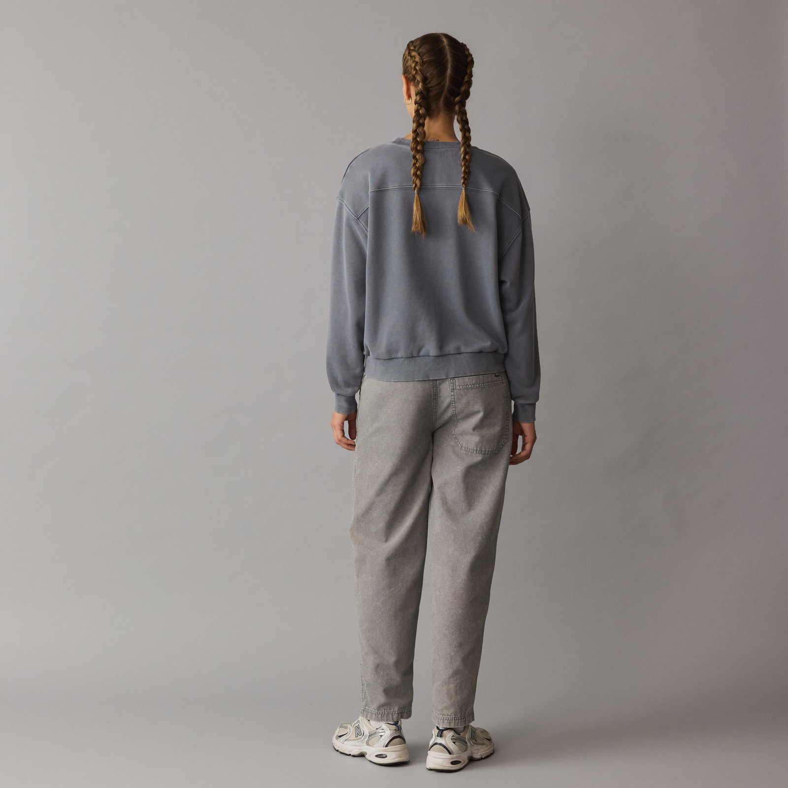 Felpa ION Mood donna in blu ardesia, vista posteriore su modella
