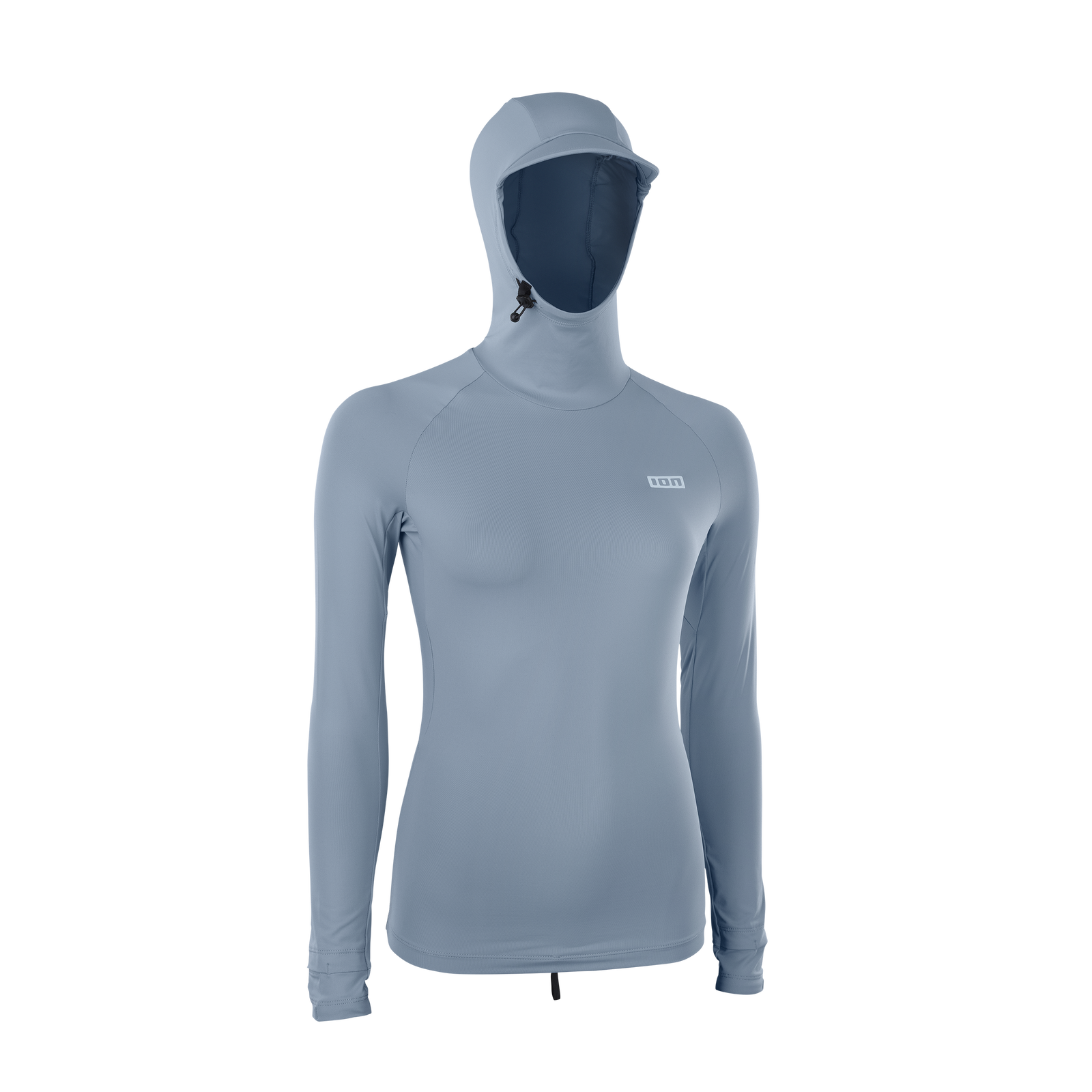 ION Sun Pro rashguard manches longues à capuche femme en bleu acier