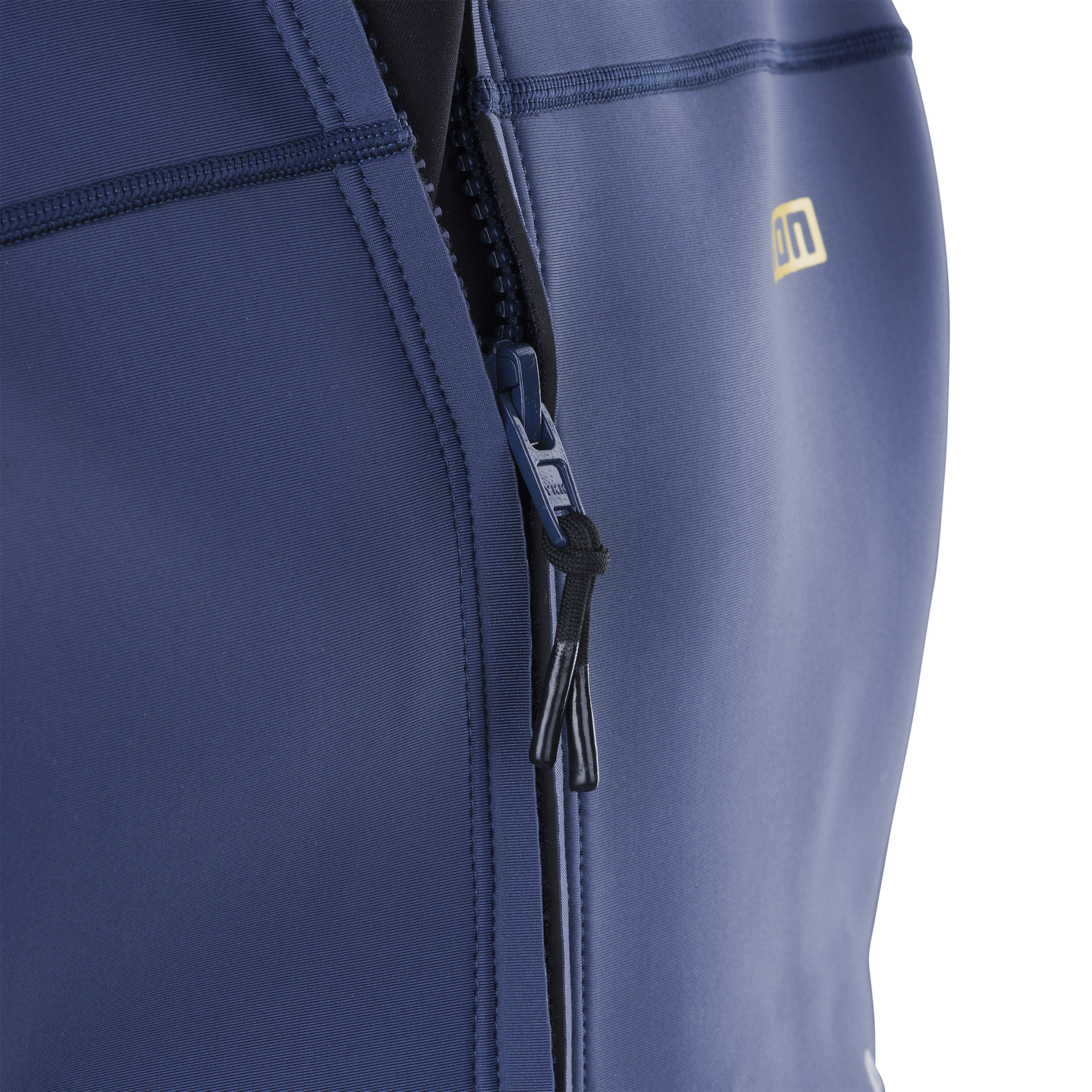 ION Water Neo Shelter Jacket Amp homme veste néoprène en bleu marine – détail fermeture éclair