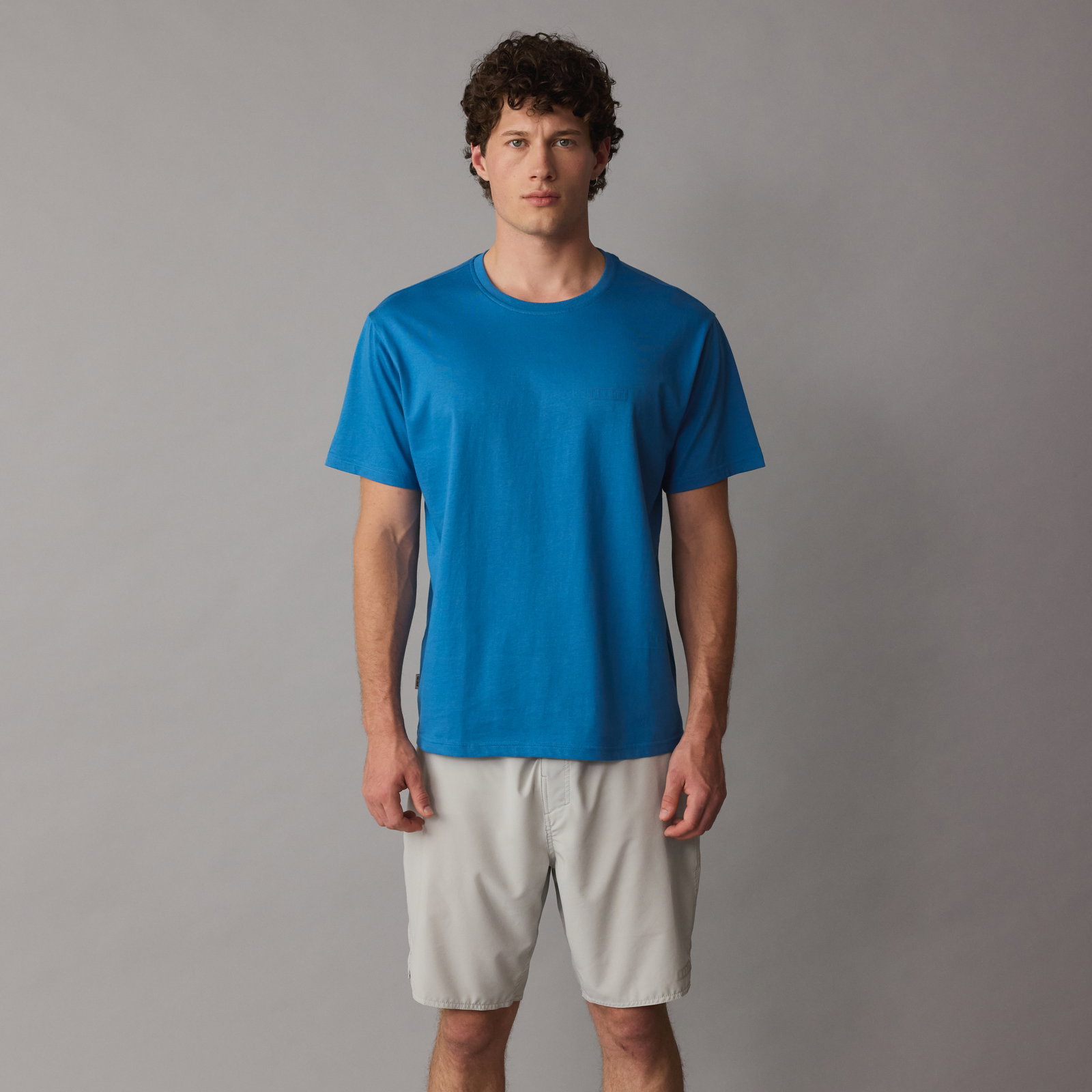 ION S-IONIC short sleeve tee for men in ocean blue on model