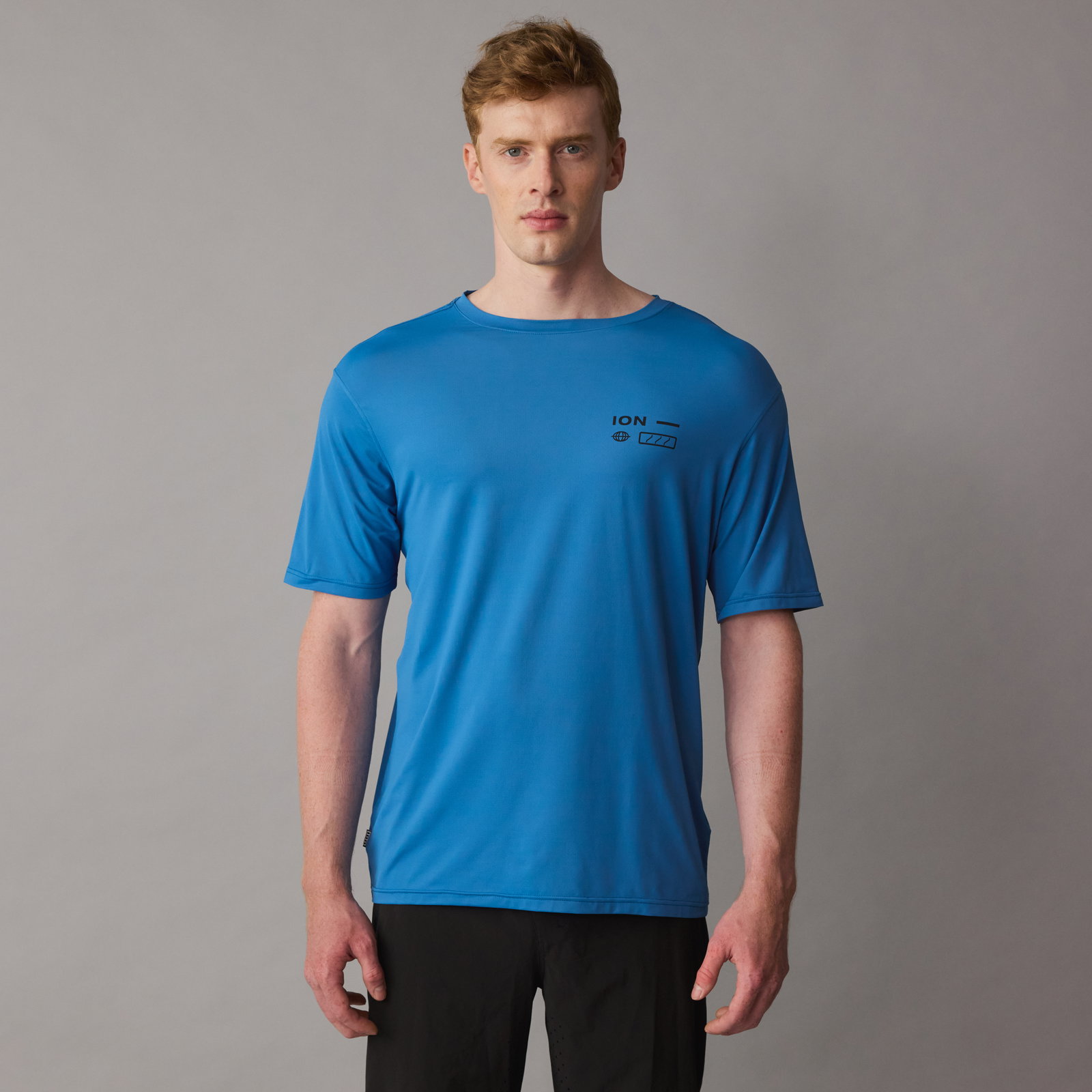 ION Ionic Graphic SS men cycling jersey in ocean blue for mountain biking