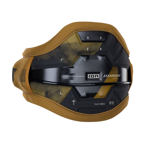 ION Apex waist harness in golden brown with Curv Plus Spine Technology and Flex Index 08