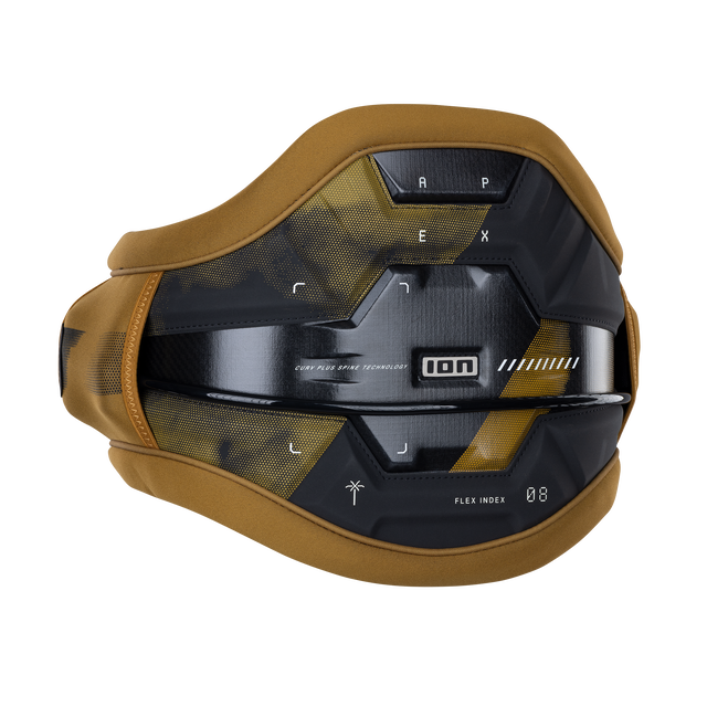 ION Apex waist harness in golden brown with Curv Plus Spine Technology and Flex Index 08