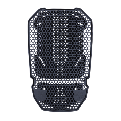 ION Bike ARCON HD back protector in charcoal black with honeycomb ventilation lattice and articulated lumbar section