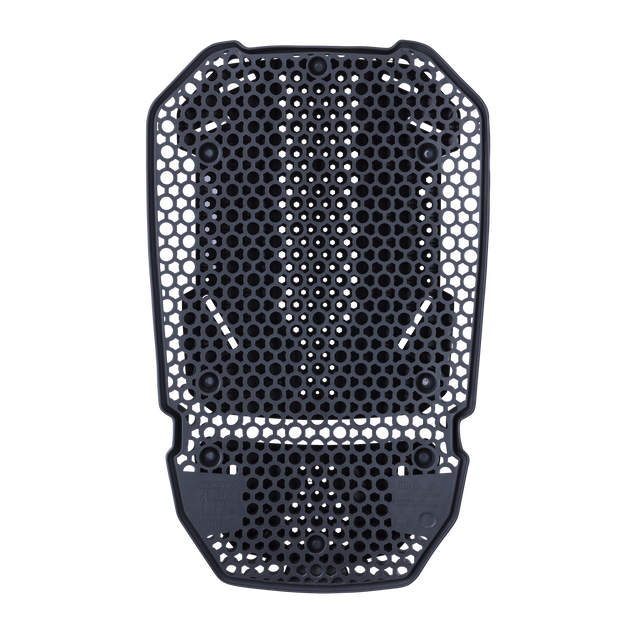 ION Bike ARCON HD back protector in charcoal black with honeycomb ventilation lattice and articulated lumbar section