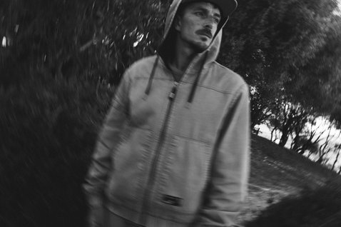 ION Jacket HD Insulated Cotton unisex jacket in light grey worn outdoors
